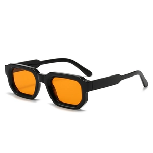 Square Frame Sunglasses Retro Thick Frame UV Protection PC Outdoor Fashion Trendy Eyewear For Men Women Hexagon Chunky