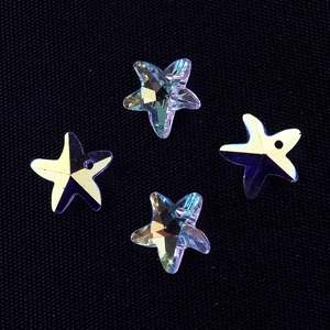 Sparkling AB iridescent star-shaped crystal glass pendants for DIY jewelry design
