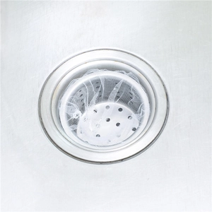 Fine mesh sink strainer bag for kitchen drain to prevent food debris and clogging