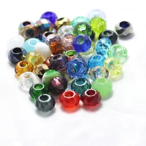 Faceted crystal glass beads in assorted colors for DIY jewelry making and handmade crafts