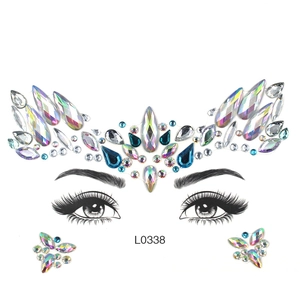Face Gems Rhinestone Stickers Self Adhesive Glitter Body Jewels For Festival Rave Party Makeup Mermaid Decor