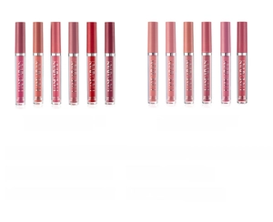 Detail view of HANDAIYAN matte liquid lipstick sets featuring vibrant shades and smooth finish.