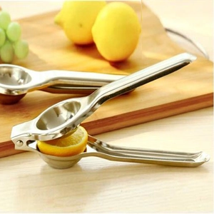 Manual Lemon Squeezer Stainless Steel Handheld Citrus Juicer Press Fruit Extractor Kitchen Tool Heavy Duty Silver
