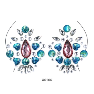 Rhinestone Body Stickers Sexy Crystal Chest Jewels Face Gems Self Adhesive Festival Party Rave Decoration For Women