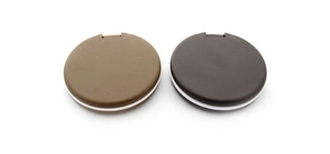 Chocolate cookie folding hairbrush mirror set in light brown and dark brown colors