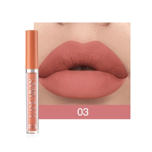 Handaiyan matte lip gloss shade 03 detail view showing smooth waterproof long lasting lip color.