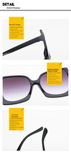 Detail view of reinforced hinges, anti-allergy nose pads and ergonomic curved temples