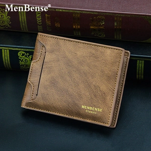 Men Short Bifold Wallet PU Leather Multi Card Slots Classic Casual Business Purse