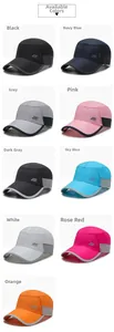 Detailed color selection of breathable quick-dry sports caps with mesh side panels