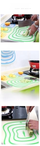 Close-up of flexible non-slip plastic cutting boards with fruit and vegetable icons