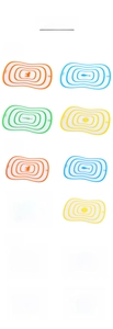Detailed set of 12 flexible color-coded plastic cutting boards for food categorization