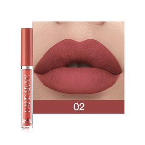 Handaiyan matte lip gloss shade 02, waterproof long-lasting liquid lipstick makeup.