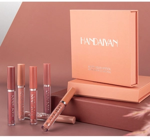 HANDAIYAN matte liquid lipstick set, 6 pieces waterproof long-lasting lip gloss makeup.