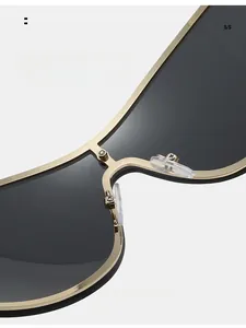 Detailed close-up of comfortable silicone nose pads on gold metal aviator sunglasses