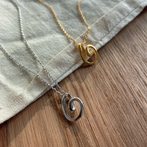 Collana In Argento Sterling 925 Con Ciondolo A Cuore A Spirale Astratto Gioielli Minimalisti Chic Da Donna Stile Elegante