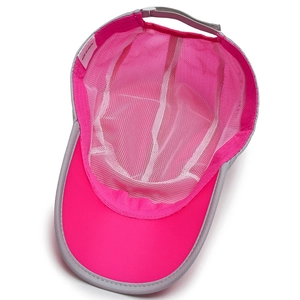 Breathable mesh lining and adjustable strap of rose red quick-dry sports baseball cap