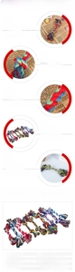Detail showing 28cm cotton rope dog toy with double knot design for dental health