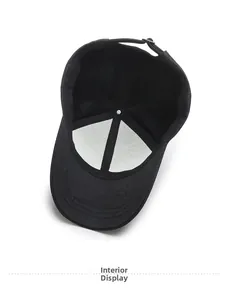 Vue détaillée de la structure interne de la casquette avec doublure et coutures