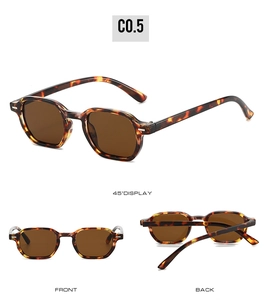 Detailed multi-angle views of vintage tortoiseshell square sunglasses with brown lenses