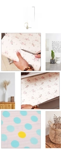 Detail of moisture-proof floral cabinet liners and self-adhesive waterproof drawer liners