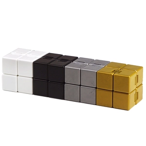 Infinity cube stress relief toys in white black grey and gold color options