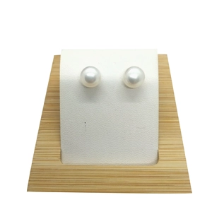 Clásicos pendientes de perla blanca de agua dulce con plata S925 para uso diario.