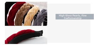 Detailed view of handmade velvet braided headbands in multiple muted colors for women
