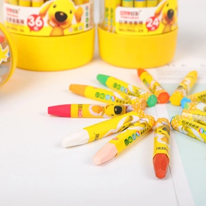 Detailed view of colorful 24 and 36 piece rotating silky oil pastel sets for kids