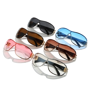 Fashion oversized shield sunglasses for men and women in six various trendy colors