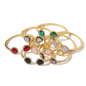 Copper Gold Plated Open Cuff Bracelet Geometric Colorful Cubic Zirconia Adjustable Fashion Jewelry For Women Elegant Accessory