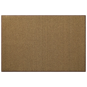 Paillasson rectangulaire marron en fibre de polypropylène antidérapant avec bordure foncée