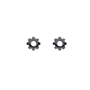 Industrial style black gear stud earrings made of titanium steel for men and women