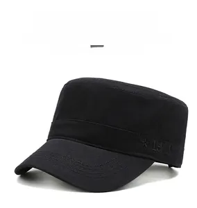 Detail of black cotton military cap showing twill texture and 1941 star embroidery