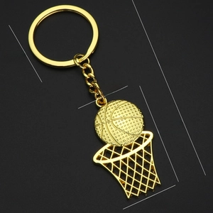 Portachiavi in Metallo a Tema Pallacanestro Creativo Ciondolo per Rete da Canestro da Basket Creativo Anello Portachiavi Souvenir per Fan