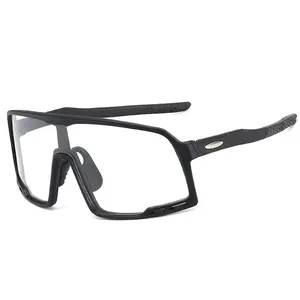 Unisex windproof sports sunglasses with oversized clear lenses for running and cycling