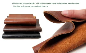 Detail of high-quality genuine leather straps with natural texture for woven bracelets
