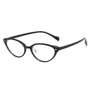 Occhiali neri TR90 cat-eye anti-luce blu con naselli morbidi ed ergonomici per comfort