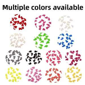 Multiple colors of soft silicone pet nail caps for cats and dogs in a 14-group matrix layout