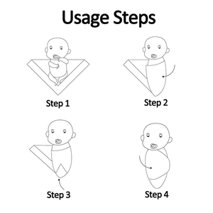 Guide d'utilisation étape par étape pour emmailloter bébé avec couverture en mousseline