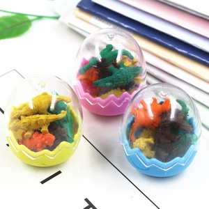 Ensemble de gomme œuf de dinosaure créatif pour enfants, joli cadeau papeterie puzzle.