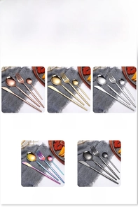 Detailed close-up of premium gold-plated cutlery set with polished mirror finish surface