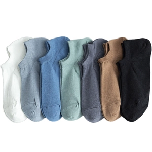 Set of 7 colors breathable low-cut cotton ankle socks for men for sports and casual wear