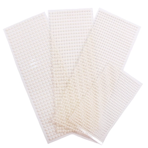 DIY self-adhesive white pearl stickers for car interior and craft decoration