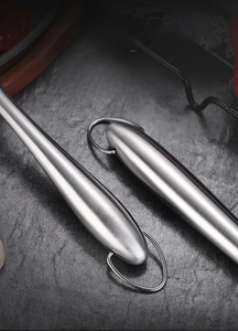 Detail of SUS304 stainless steel hollow handle with a convenient hanging hook