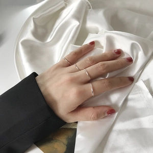 Minimalist 925 sterling silver ultra-thin rings set for women stacking style
