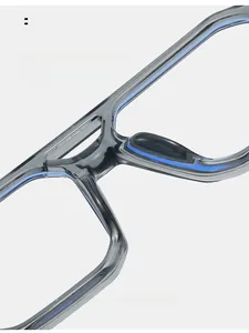 Detailed macro view of the grey transparent bridge and integrated comfortable nose pads