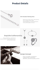 Detailed view of S925 sterling silver jewelry set featuring bee charm and polished finish