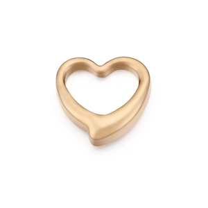 Hollow Heart Pendant Charms Stainless Steel 18K Gold Plated Polished DIY Necklace Bracelet Jewelry Making Accessories