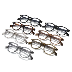 Retro TR90 round glasses frames shown in multiple colors including black and tortoise shell