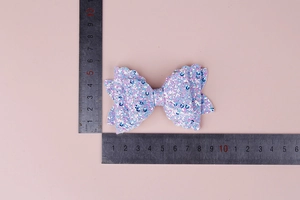 Mesure détaillée de la taille du bandeau à paillettes triple couche montrant 10cm
